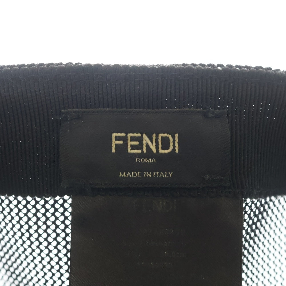 FENDI(フェンディ) ズッカ柄 メッシュキャップ ブラウン/ブラック FXQ702