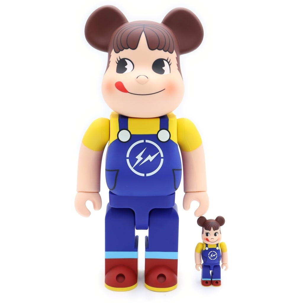 MEDICOM TOY(メディコムトイ) BE@RBRICK MILKY THE CON VENI BLACK PEKO ベアブリック ペコちゃん 100%&400%