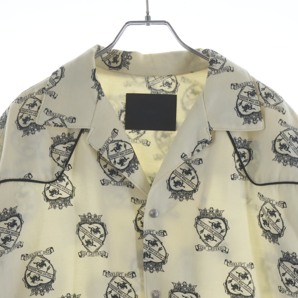 The Letters(ザレターズ) 24SS WESTERN PAJAMA SHIRT CROWN HARTS COW BOY FLANNEL COTTON スナップ ウエスタン LSBD-S0004C パジャマシャツ ベージュ