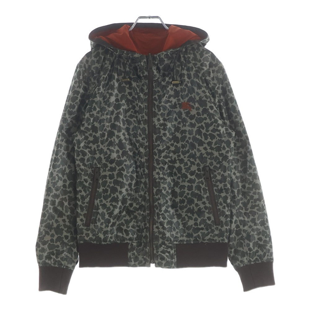 BURBERRY BLACK LABEL(バーバリー ブラックレーベル) リバーシブル ナイロンパーカー D1F12-511-76 カモ/オレンジ