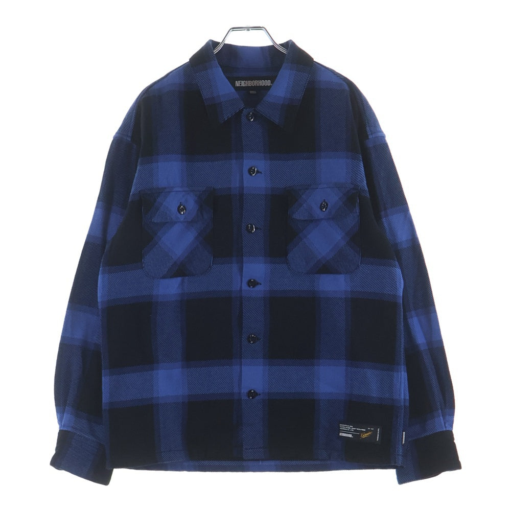 NEIGHBORHOOD(ネイバーフッド) 25AW BUFFALO CHECK SHIRT LS 252BENH-SHM02 バッファローチェック ネルシャツ ブルー
