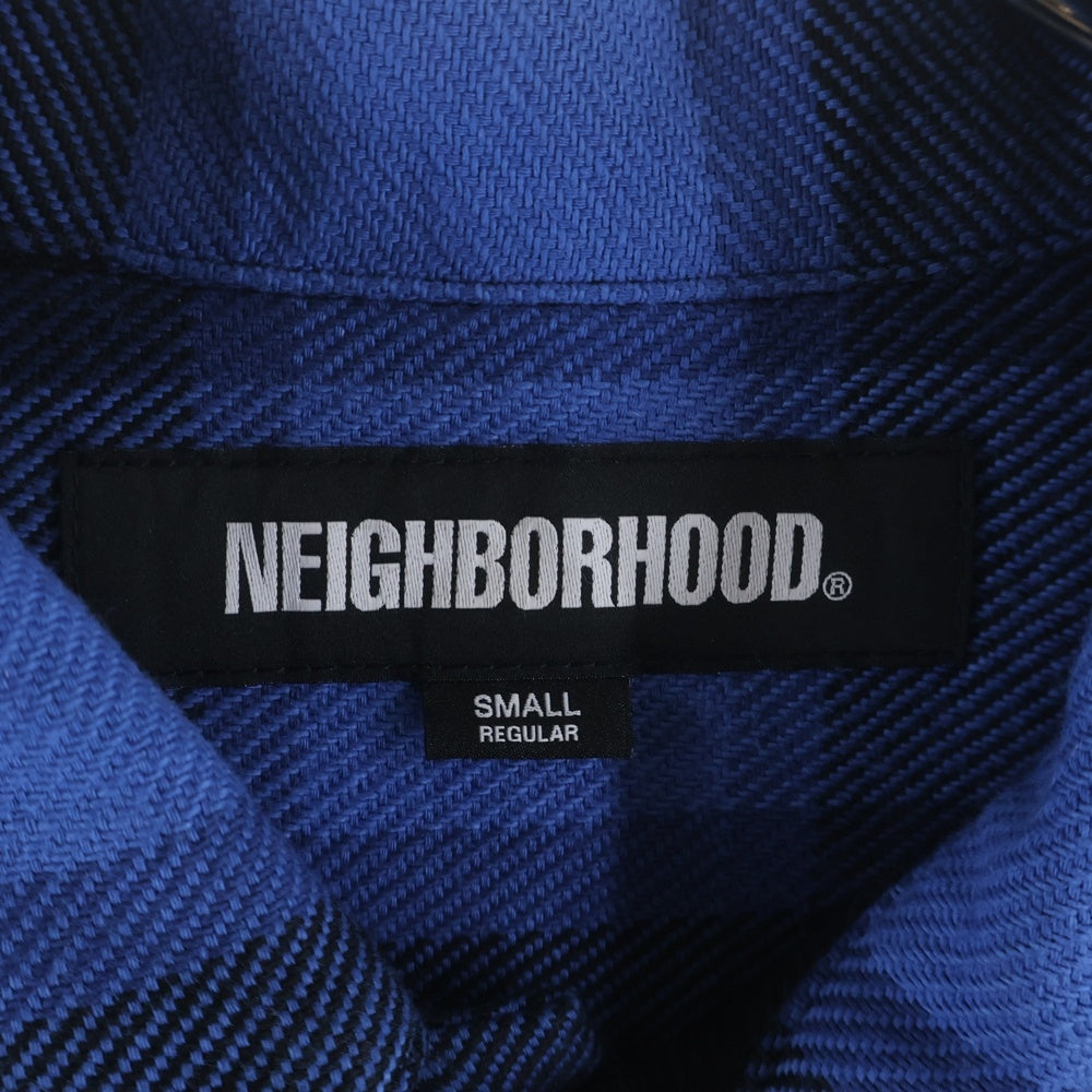NEIGHBORHOOD(ネイバーフッド) 25AW BUFFALO CHECK SHIRT LS 252BENH-SHM02 バッファローチェック ネルシャツ ブルー