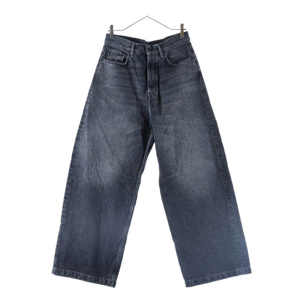 Acne Studios(アクネ ストゥディオズ) 1989 loose fit jeans ash Blcak B00322 ワイドデニム ブラック