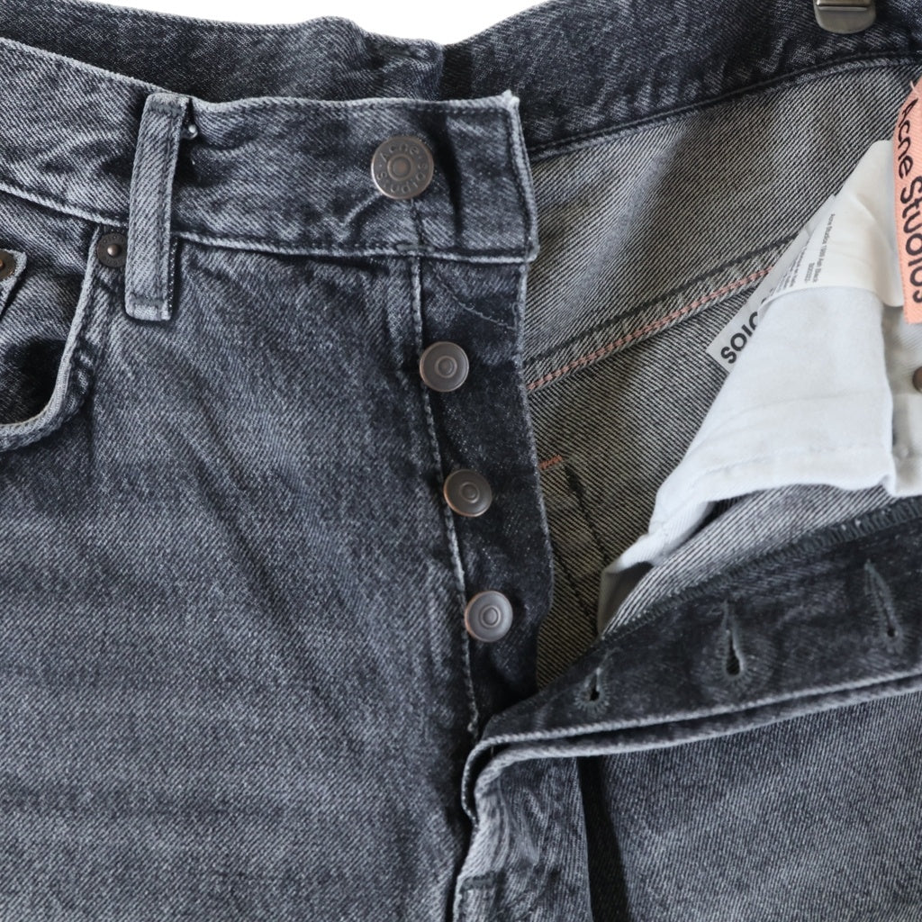Acne Studios(アクネ ストゥディオズ) 1989 loose fit jeans ash Blcak B00322 ワイドデニム ブラック