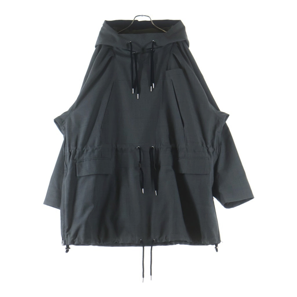 Sacai(サカイ) 22AW Suiting Anorak スーチングアノラック 22-02804M アノラックパーカー グレー