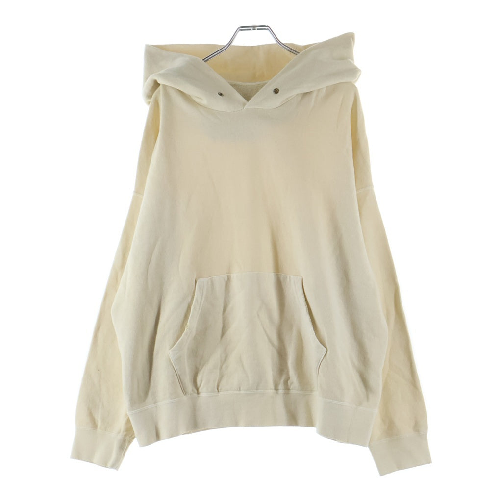 VISVIM(ヴィスヴィム) 20SS AMPLUS HOODIE P.O. ダメージ加工 フーディプルオーバーパーカー アイボリー 0120105010017