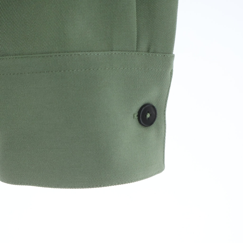 JIL SANDER(ジルサンダー) トロピカルウール ロングライン 長袖シャツ カーキ JSMU600828