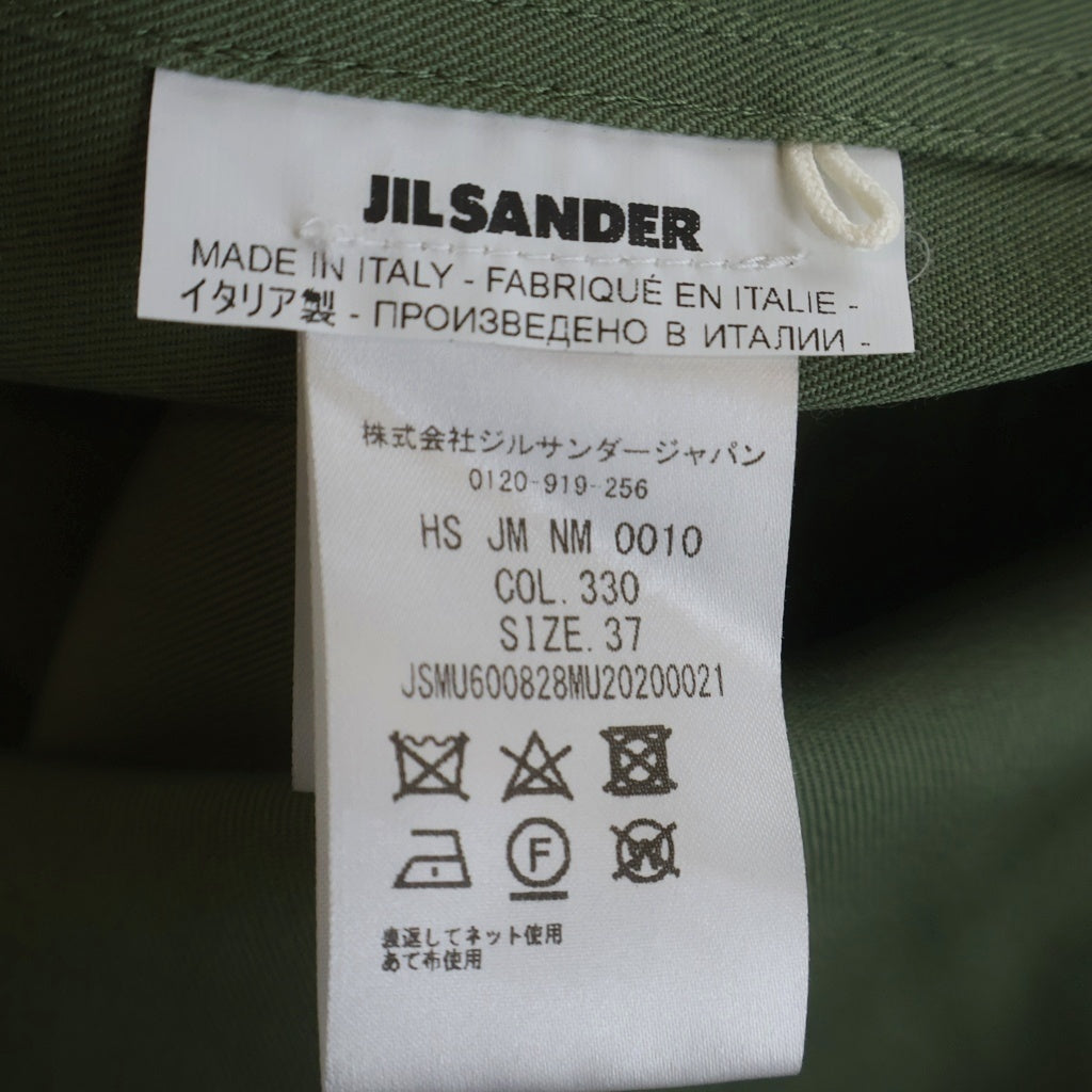 JIL SANDER(ジルサンダー) トロピカルウール ロングライン 長袖シャツ カーキ JSMU600828