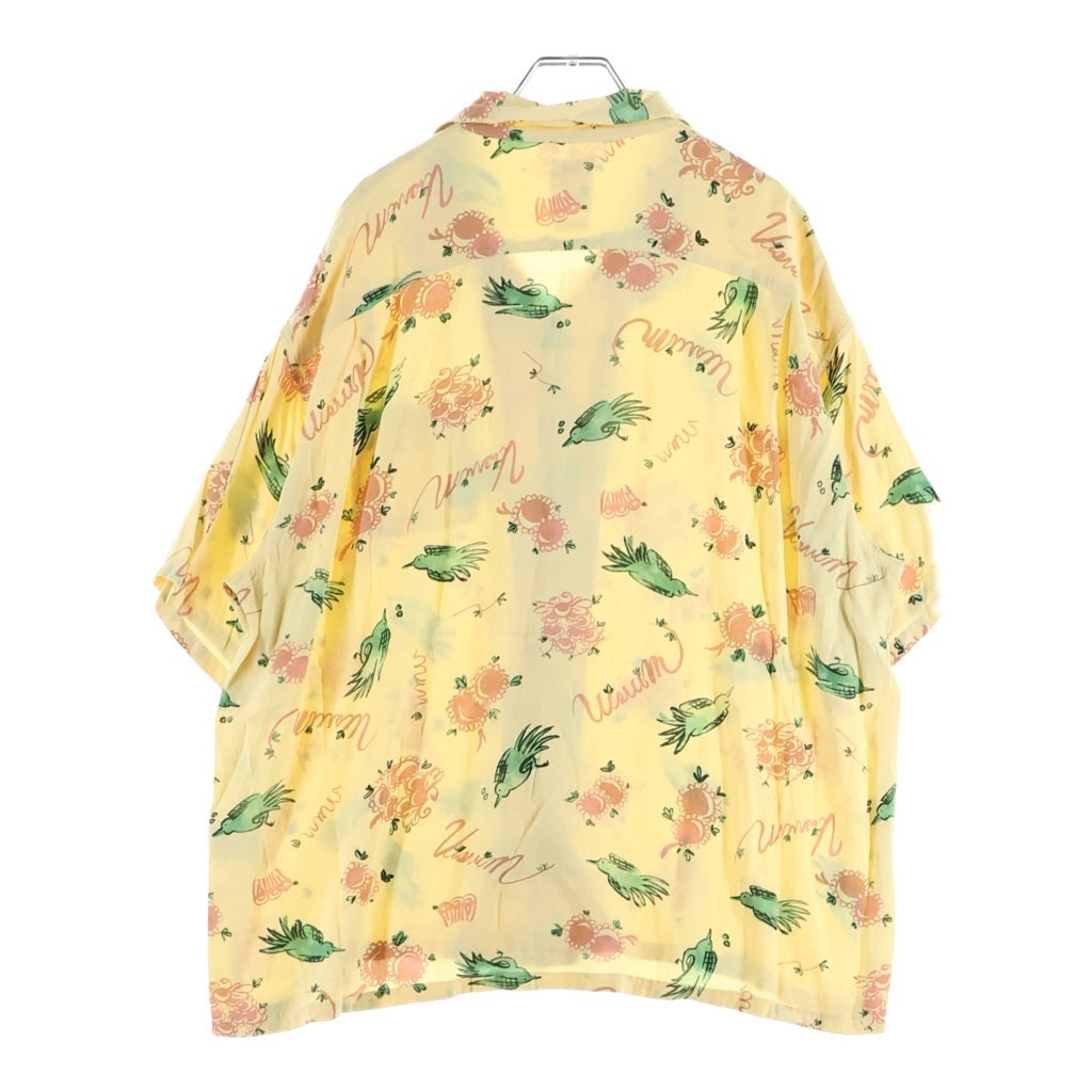 VISVIM(ヴィスヴィム) 22SS WALLIS SHIRT S/S SUNNYBIRD 0122105011017 ウォリス サニーバード オープンカラー半袖シャツ イエロー