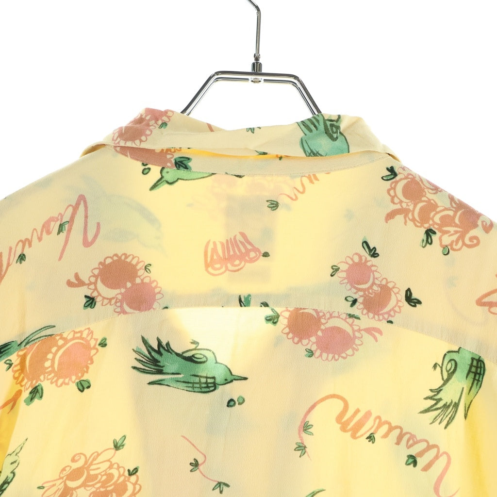 VISVIM(ヴィスヴィム) 22SS WALLIS SHIRT S/S SUNNYBIRD 0122105011017 ウォリス サニーバード オープンカラー半袖シャツ イエロー