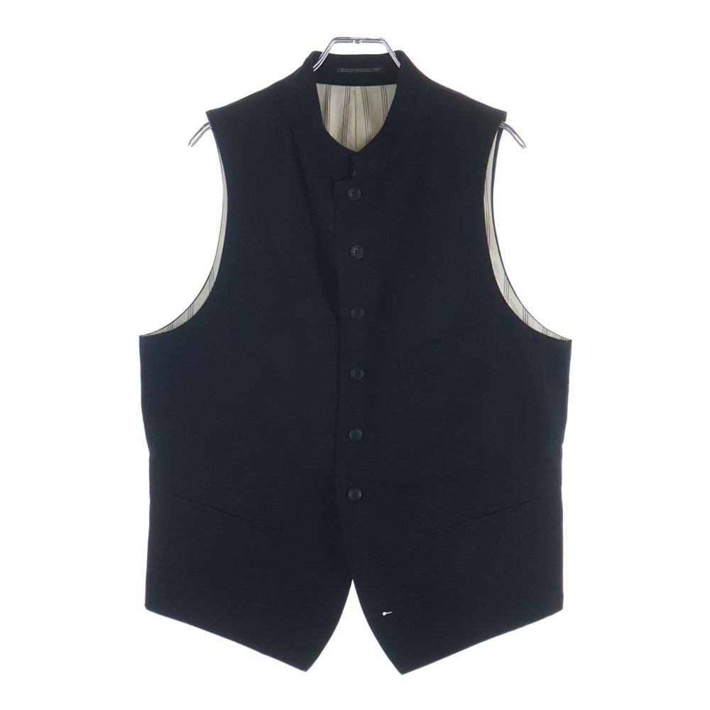 Yohji Yamamoto POUR HOMME(ヨウジヤマモト プールオム) スタンドカラーベスト ウールギャバジン HJ-V04-100 ベスト ブラック