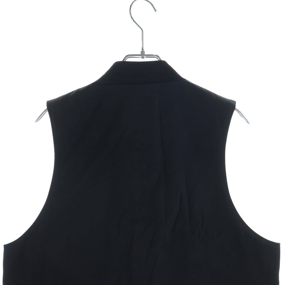 Yohji Yamamoto POUR HOMME(ヨウジヤマモト プールオム) スタンドカラーベスト ウールギャバジン HJ-V04-100 ベスト ブラック