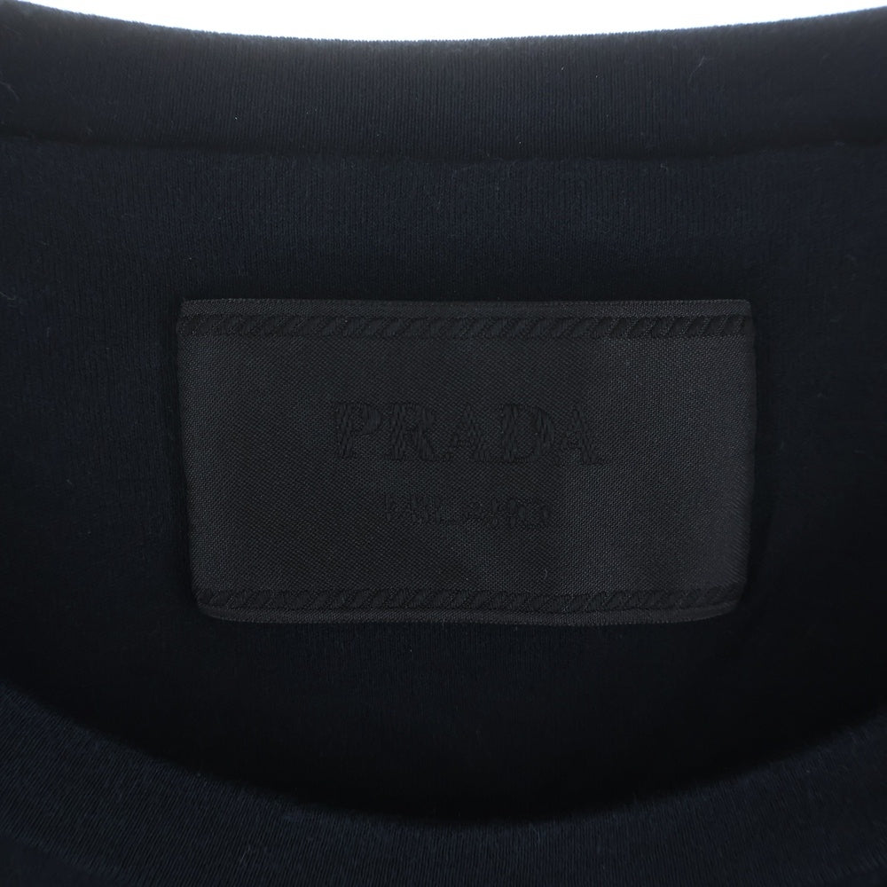 PRADA(プラダ) 23SS トライアングルロゴ クルーネックTシャツ UJN861 S232 240 ブラック