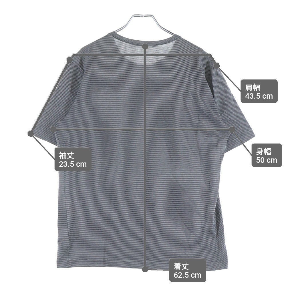 LOUIS VUITTON(ルイヴィトン) ボーダー ポケットロゴ RM091S MOJR62JDS クルーネックTシャツ ネイビー