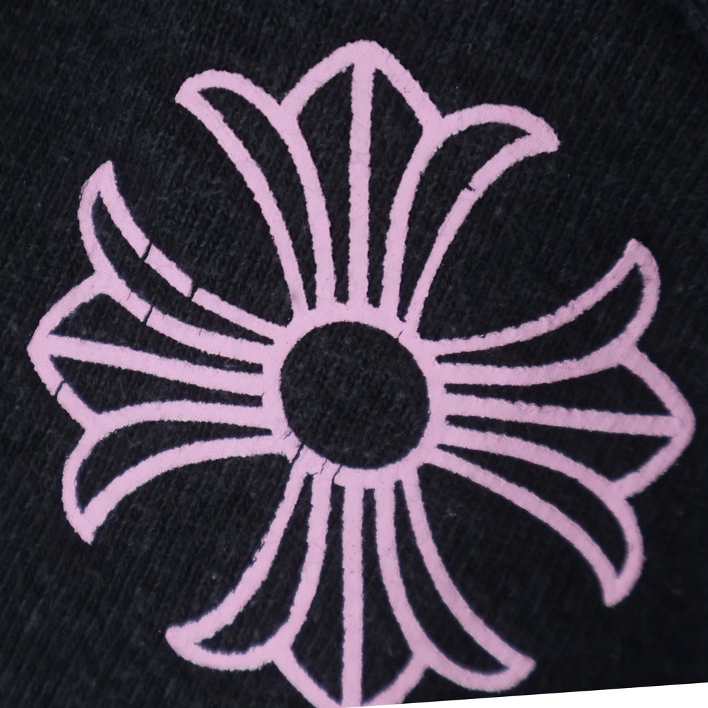 CHROME HEARTS(クロムハーツ) × MATTY BOY PULLOVER HOODIE ARCH アーチロゴTバープリントプルオーバースウェットパーカー ブラック/ピンク