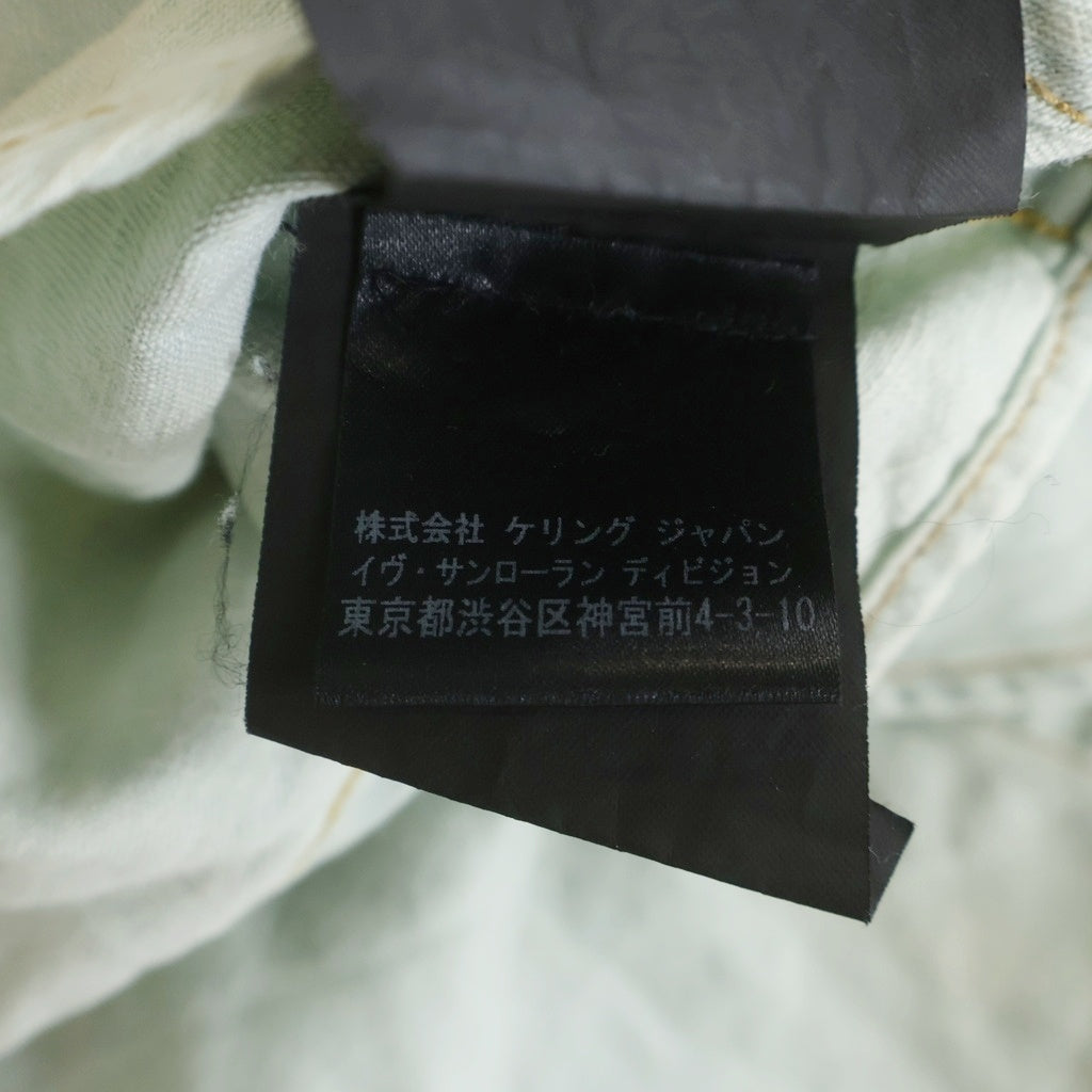 SAINT LAURENT PARIS(サンローランパリ) 15SS 襟フリル デニム 393702 ウエスタンシャツ インディゴ レディース