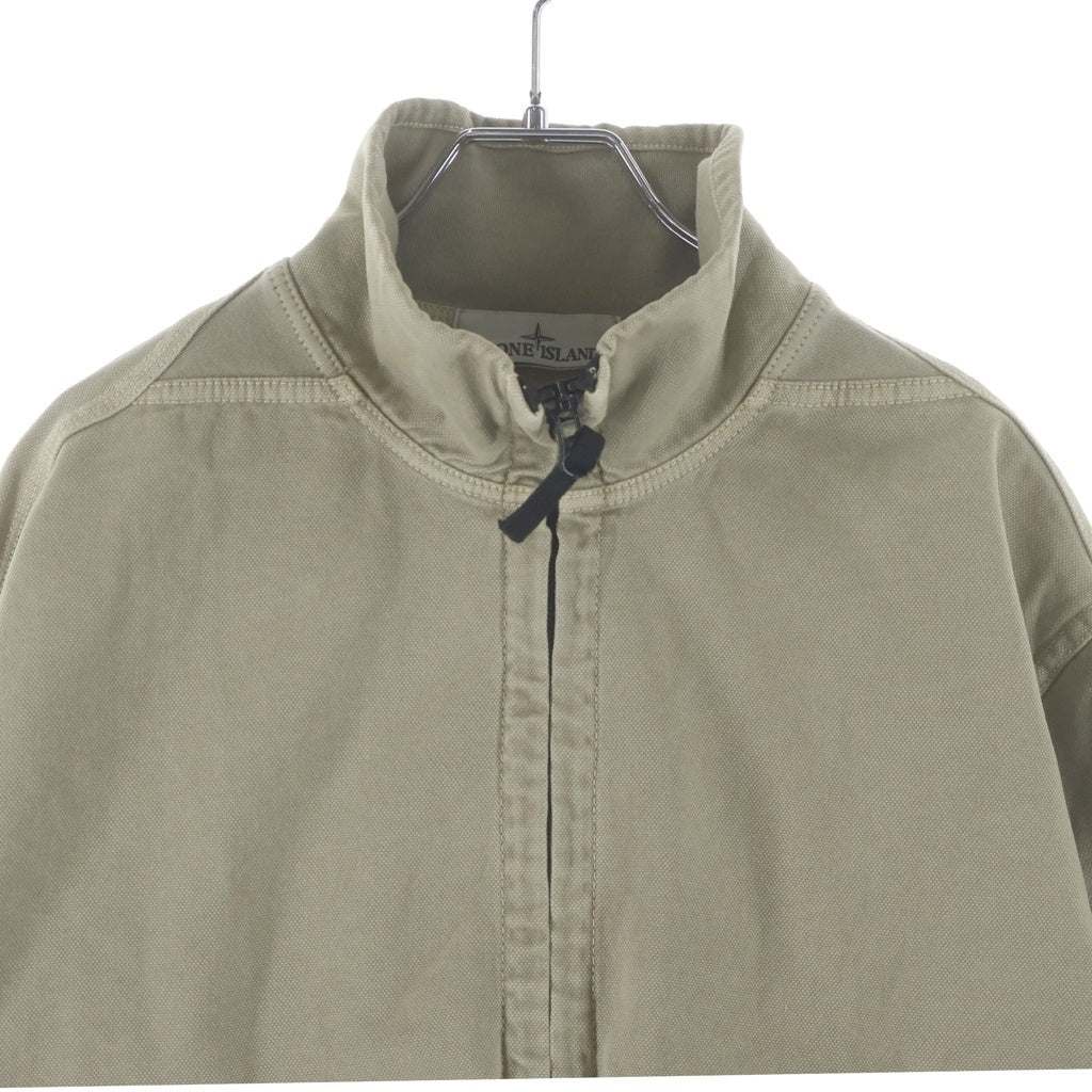 STONE ISLAND(ストーンアイランド) 25AW ZIP UP CARDIGAN ジップアップカーディガン ブルゾンジャケット 袖ロゴワッペン ベージュ K2S156100056S0184