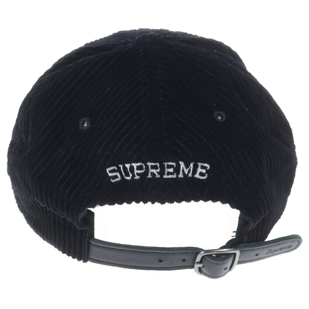 SUPREME(シュプリーム) 24AW Corduroy S Logo 6Panel Cap コーデュロイ エスロゴ キャップ ブラック