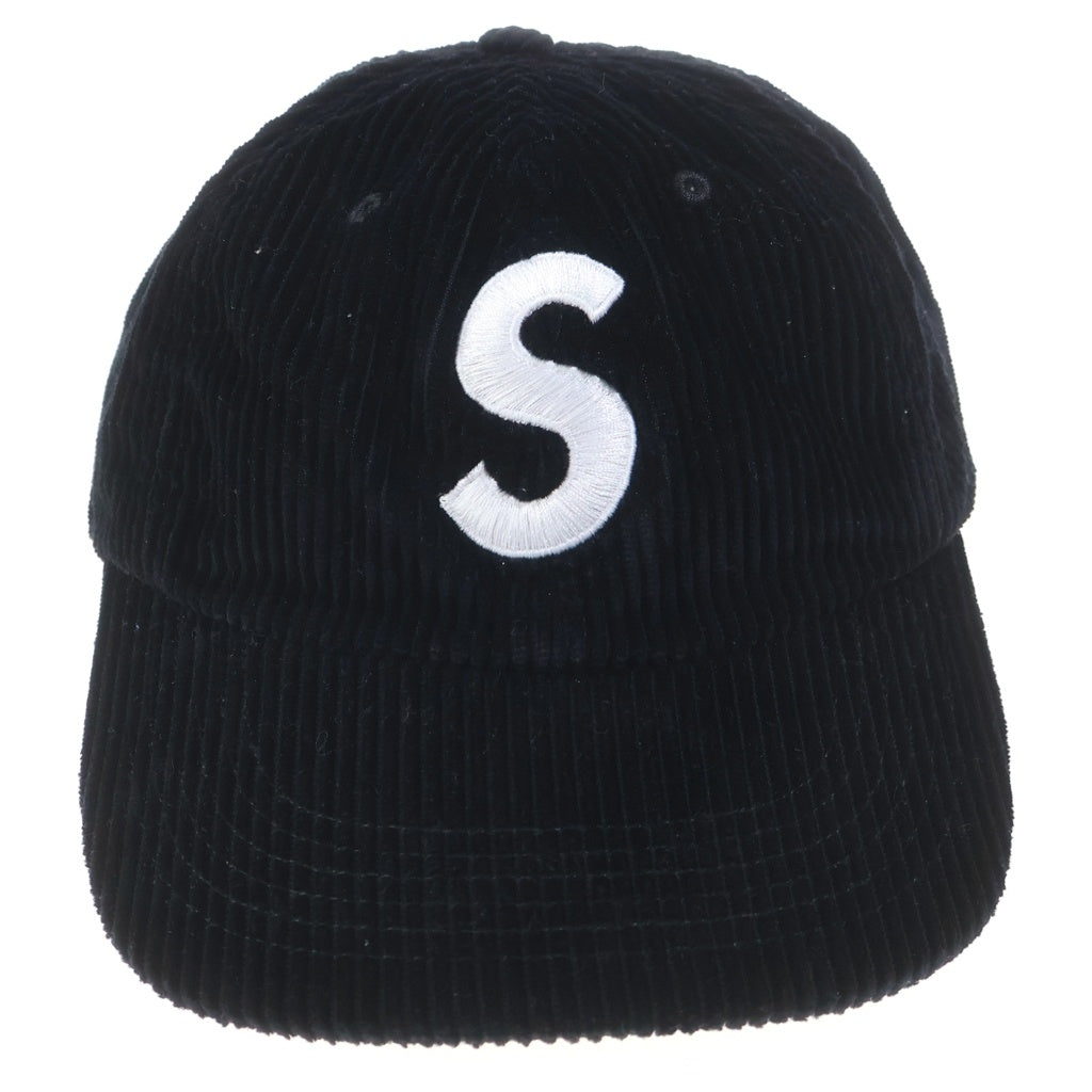 SUPREME(シュプリーム) 24AW Corduroy S Logo 6Panel Cap コーデュロイ エスロゴ キャップ ブラック