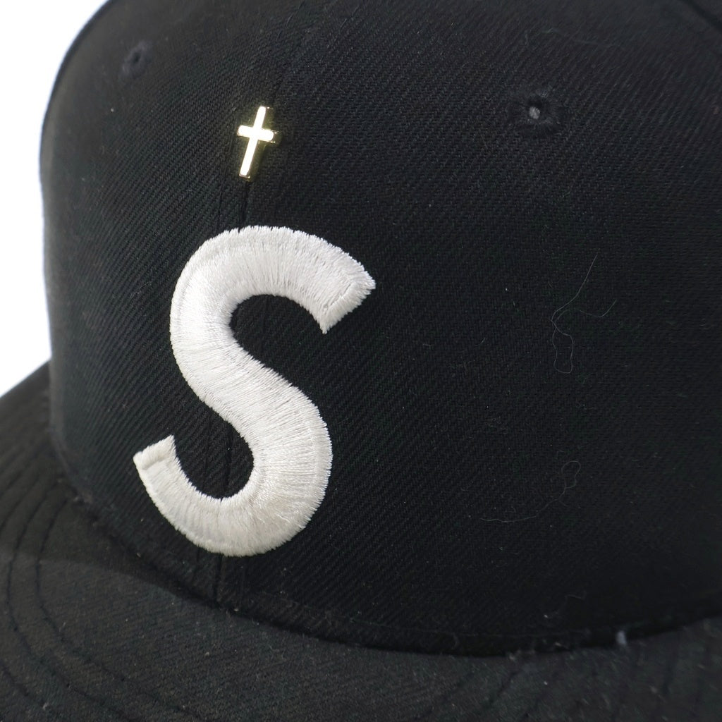 SUPREME(シュプリーム) 24SS ×New Era Gold Cross S Logo ゴールドクロス エスロゴ キャップ ブラック