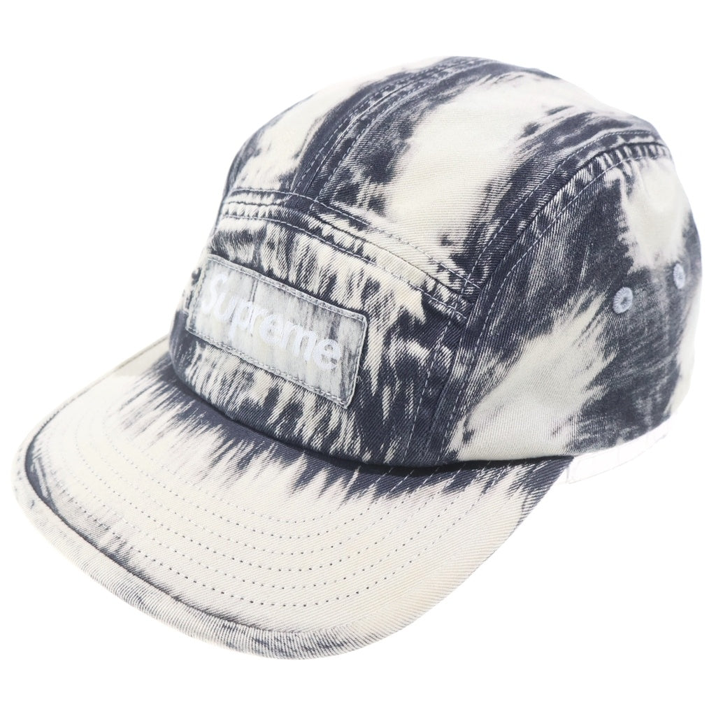 SUPREME(シュプリーム) 24SS Bleached Chino Camp Cap Black ブリーチ チノキャンプ キャップ ホワイト/ブラック