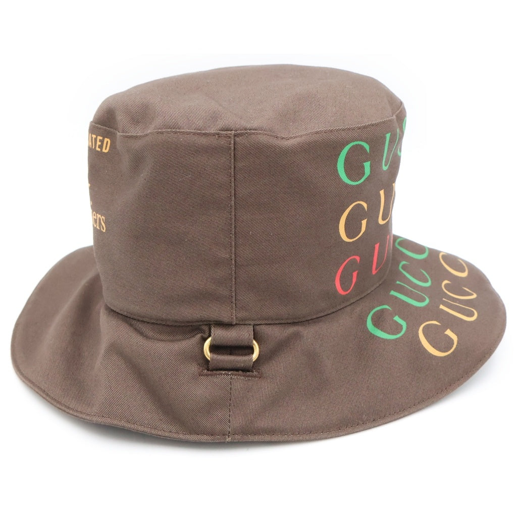 GUCCI(グッチ) 100周年記念モデル リバーシブル バケットハット 679993 ブラウン