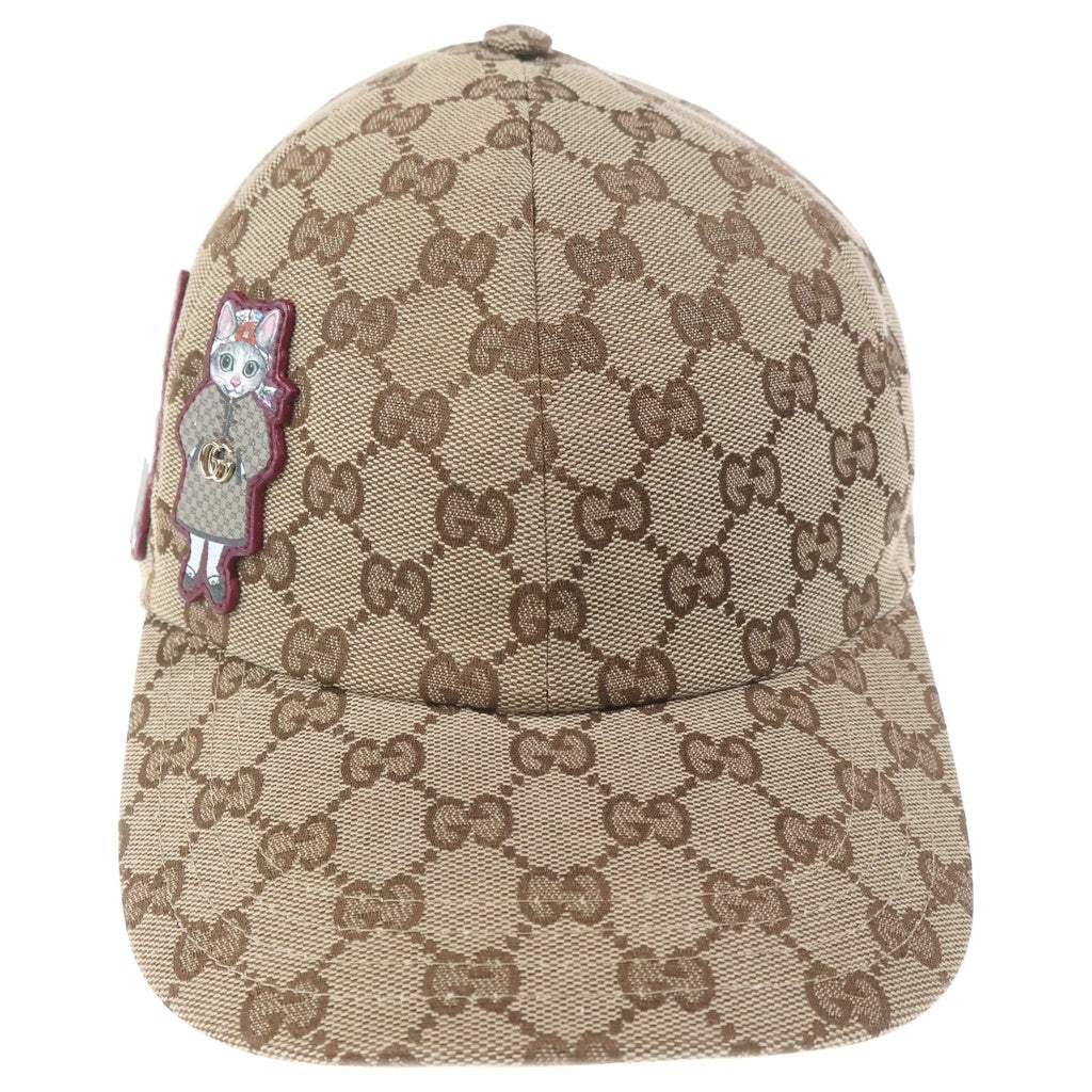 GUCCI(グッチ) ×HIGUCHI YUKO ヒグチユウコ GGキャンバス キャップ ベージュ