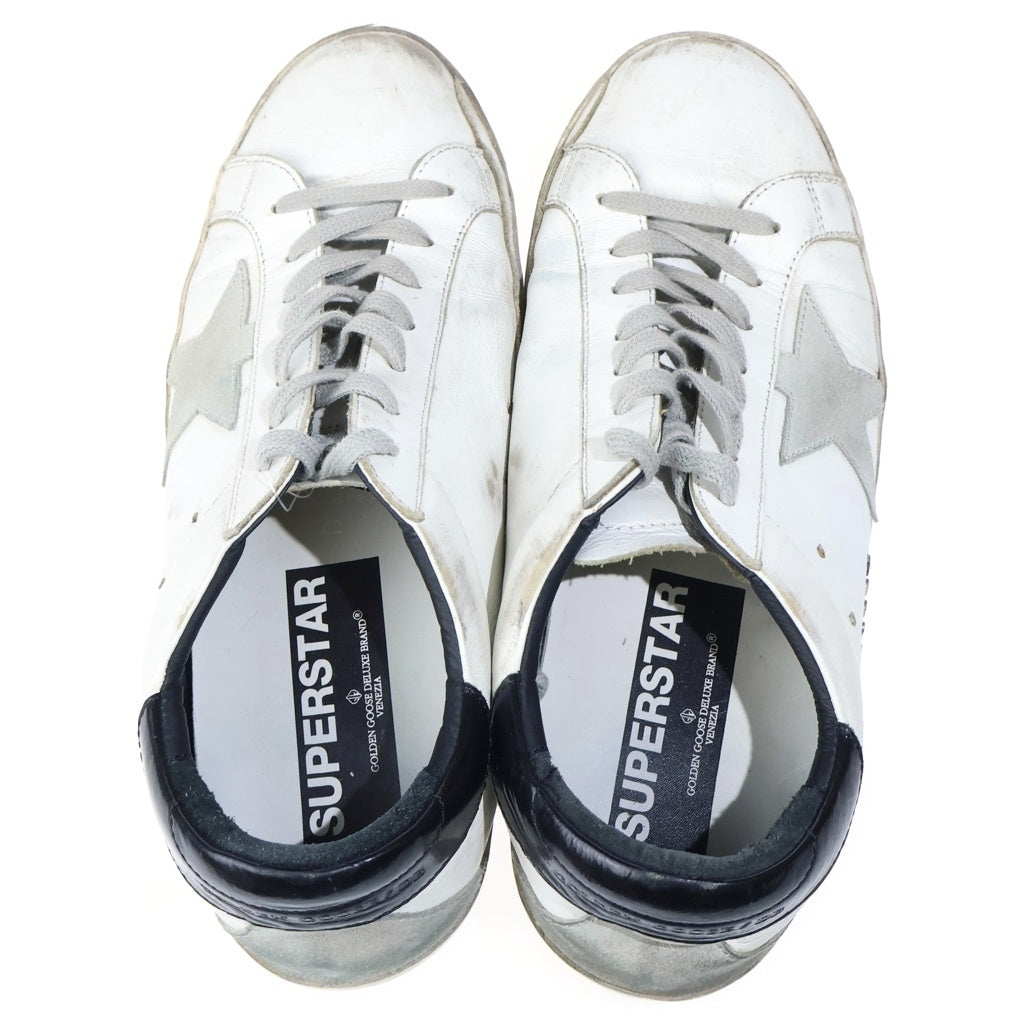 GOLDEN GOOSE DELUXE BRAND(ゴールデングースデラックスブランド) スーパースター ロートップスニーカー ダメージ加工 ローカットシューズ ホワイト