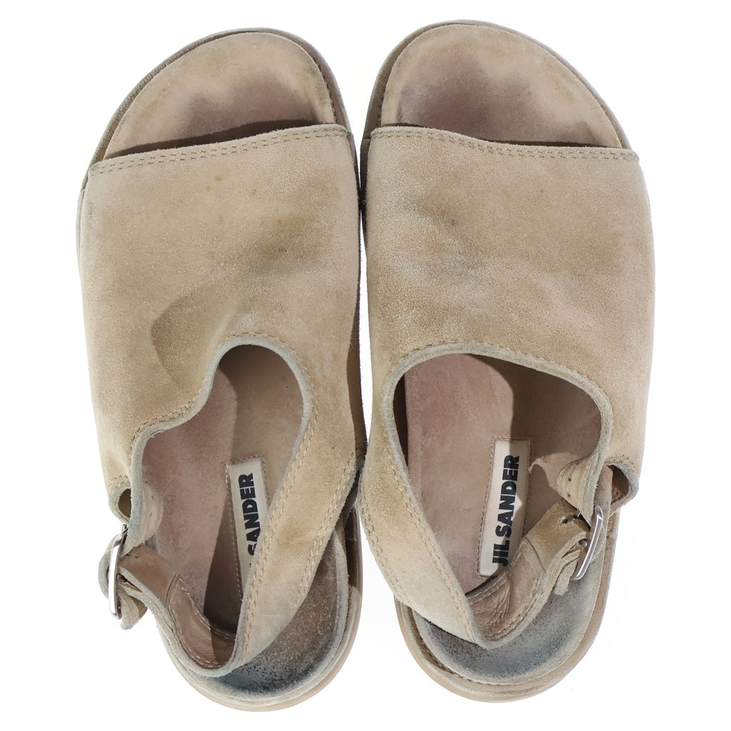 JIL SANDER(ジルサンダー) スウェードレザー バックルサンダル ベージュ JI36520A