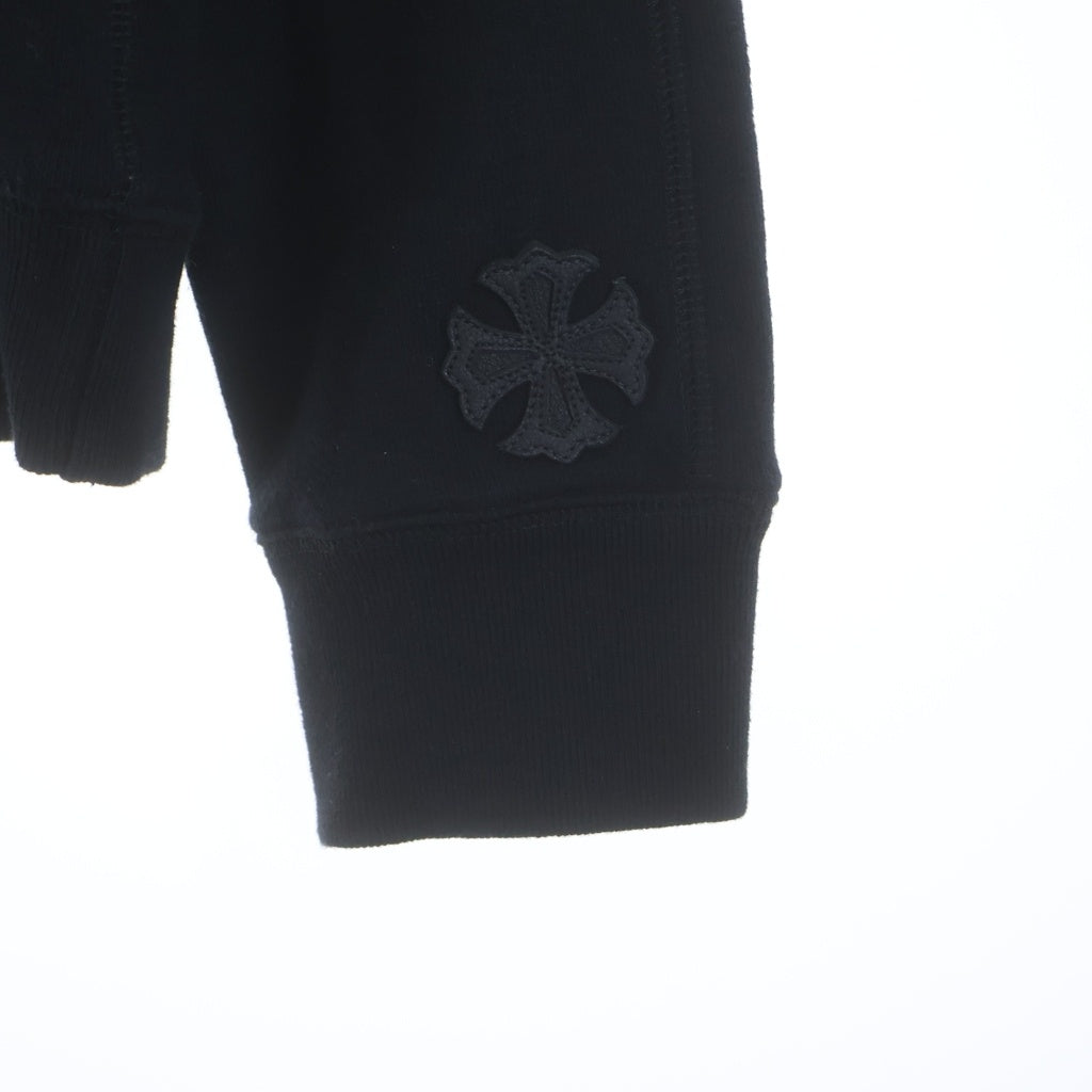CHROME HEARTS(クロムハーツ) Y NOT ワイノット ロゴ刺繍 CHプラスレザーパッチ プルオーバーパーカー フーディー ブラック