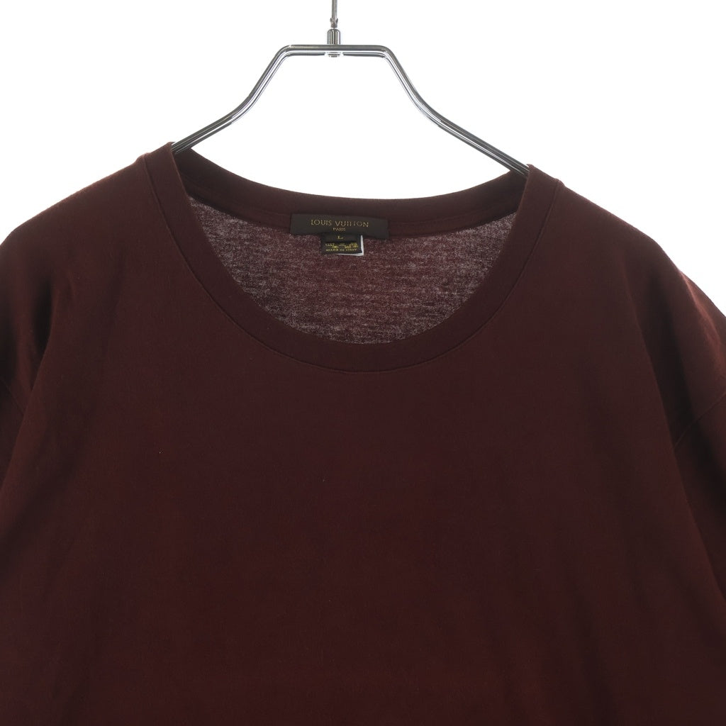 LOUIS VUITTON(ルイヴィトン) ロゴピスネーム クルーネックTシャツ ボルドー