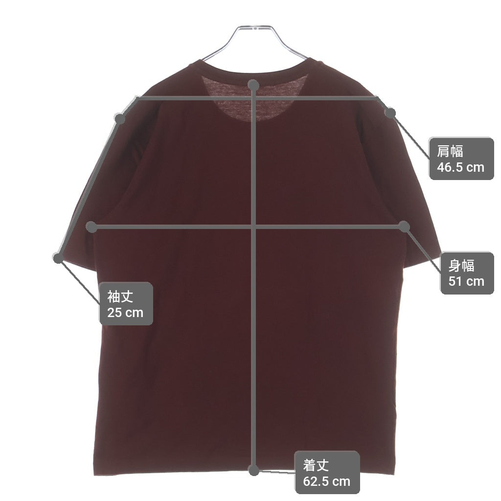 LOUIS VUITTON(ルイヴィトン) ロゴピスネーム クルーネックTシャツ ボルドー