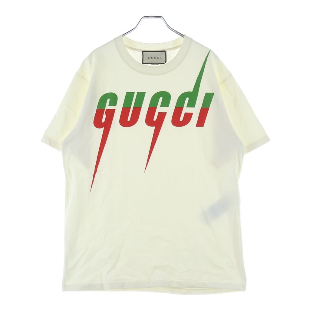 GUCCI(グッチ) ロゴブレードプリント 565806 クルーネックTシャツ ホワイト