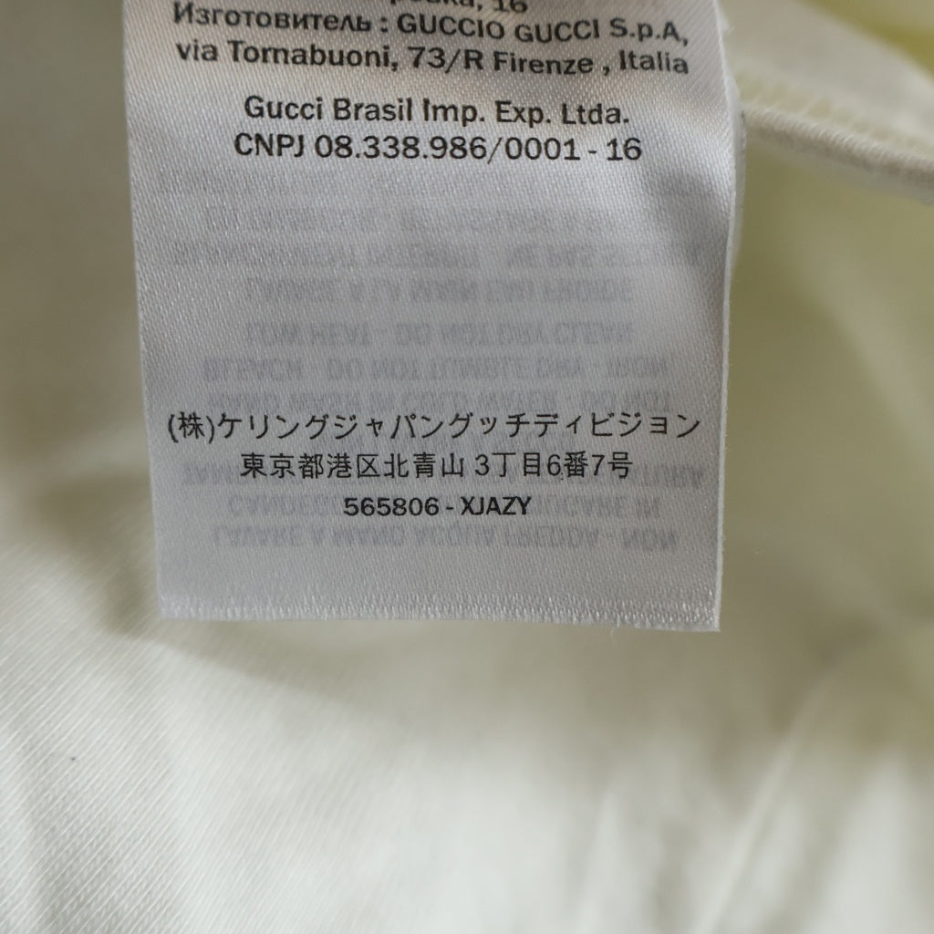 GUCCI(グッチ) ロゴブレードプリント 565806 クルーネックTシャツ ホワイト
