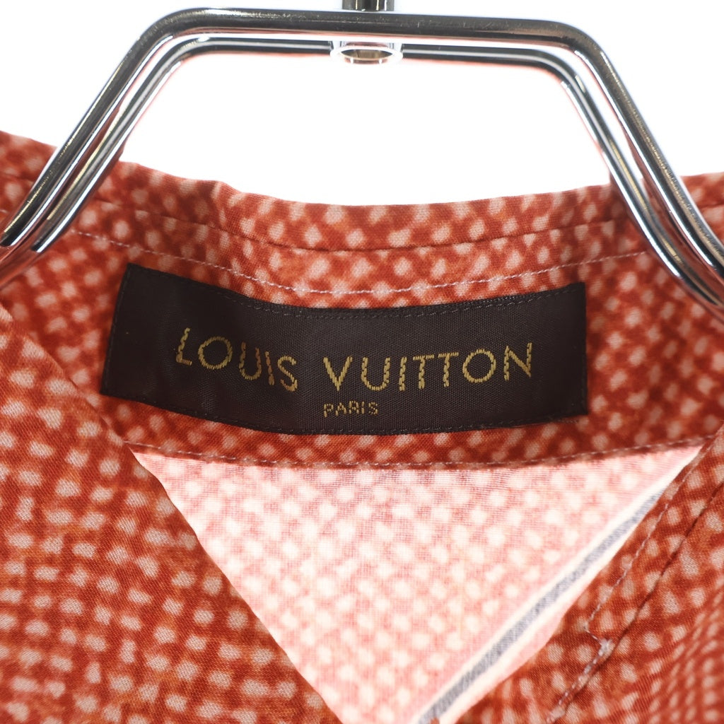 LOUIS VUITTON(ルイヴィトン) カラコラム 柄ボーダー RM151 H7S71WB9S ショートスリーブシャツ レッド 総柄