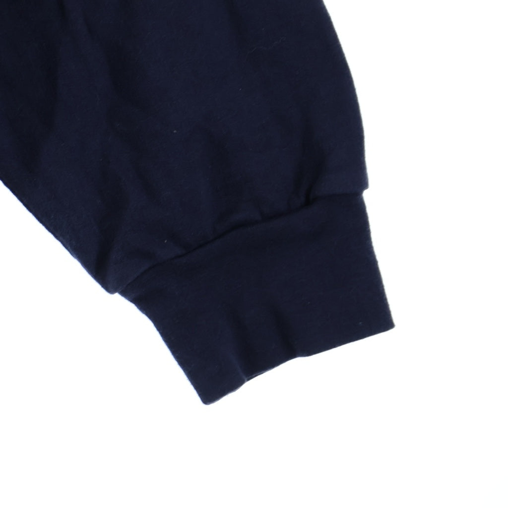 COMOLI(コモリ) 23SS コットンシルクジャージハーフジップスウェット 襟付き X01-05017 ハーフジップスウェット ネイビー
