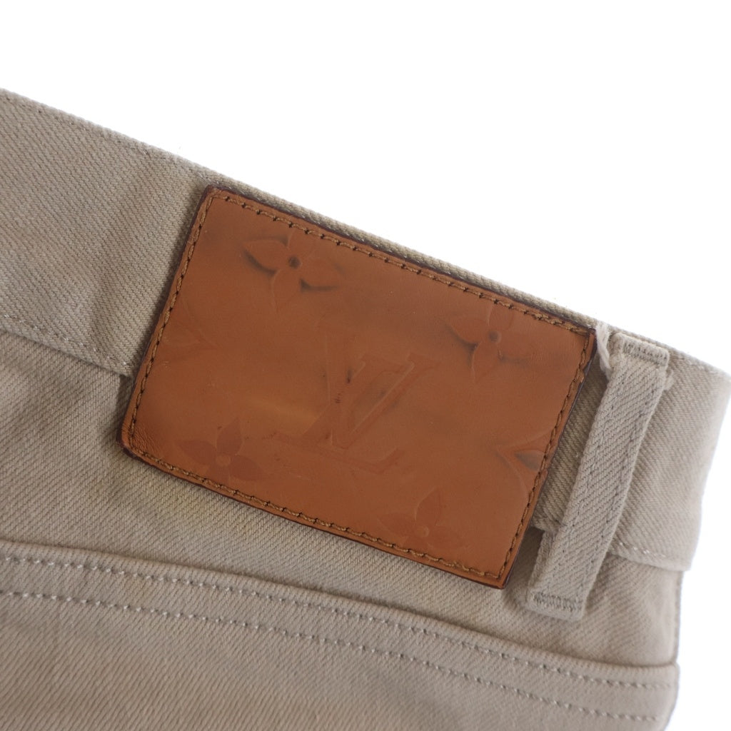 LOUIS VUITTON(ルイヴィトン) LVモノグラム パッチ デニム パンツ ベージュ HGD70WGUS