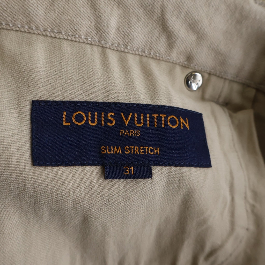 LOUIS VUITTON(ルイヴィトン) LVモノグラム パッチ デニム パンツ ベージュ HGD70WGUS