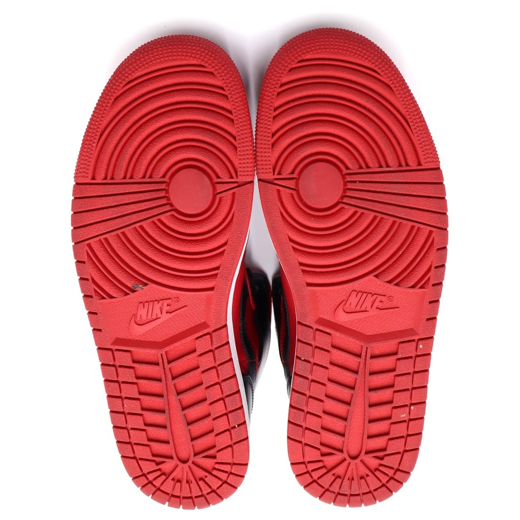 NIKE(ナイキ) AIR JORDAN 1 MID Reverse Bred エアジョーダン1 ミッド リバースブレッド ミドルカットスニーカーシューズ ブラック/レッド 27cm/US9 554724-660