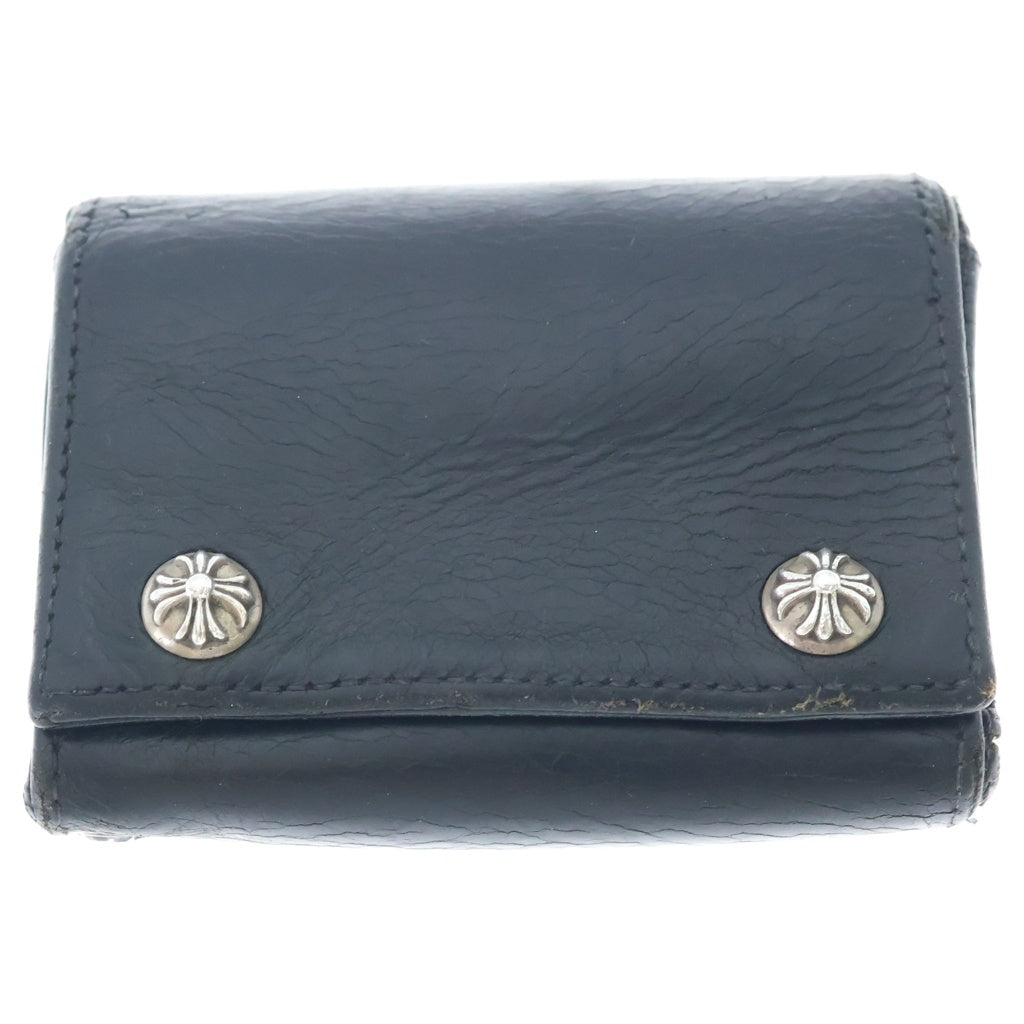 CHROME HEARTS(クロムハーツ) 3FOLD 3フォールド クロスボール レザーウォレット 財布 ブラック