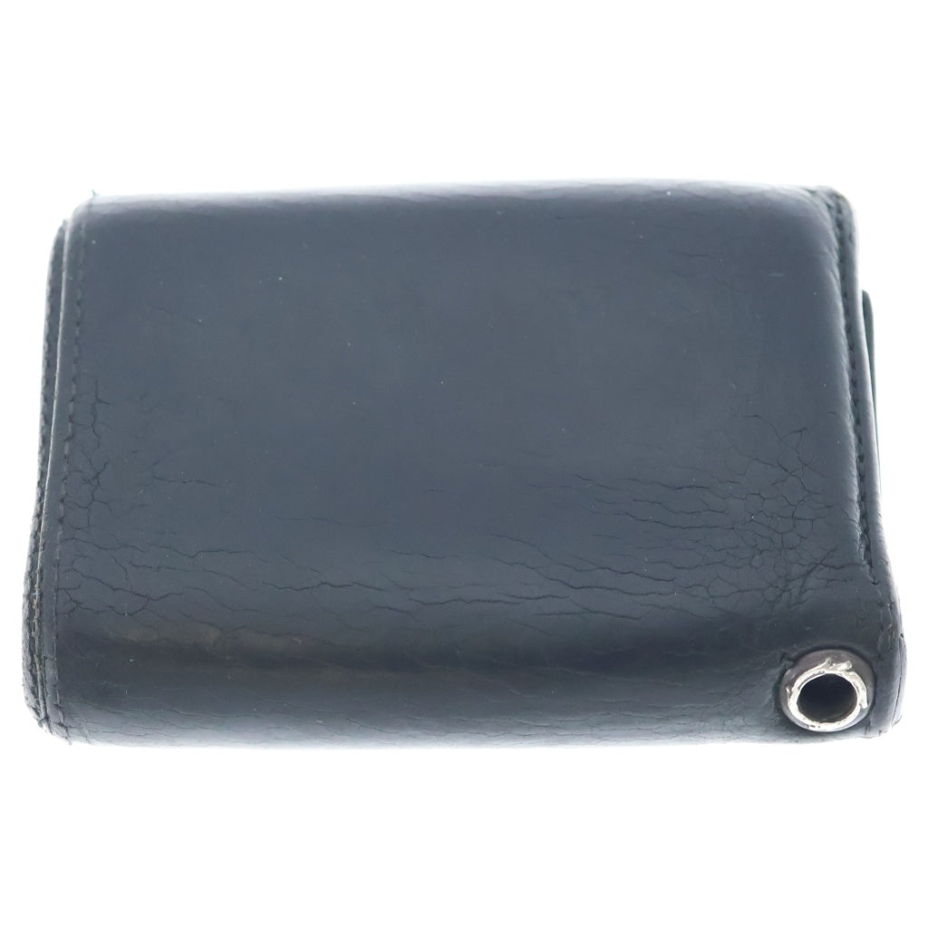 CHROME HEARTS(クロムハーツ) 3FOLD 3フォールド クロスボール レザーウォレット 財布 ブラック