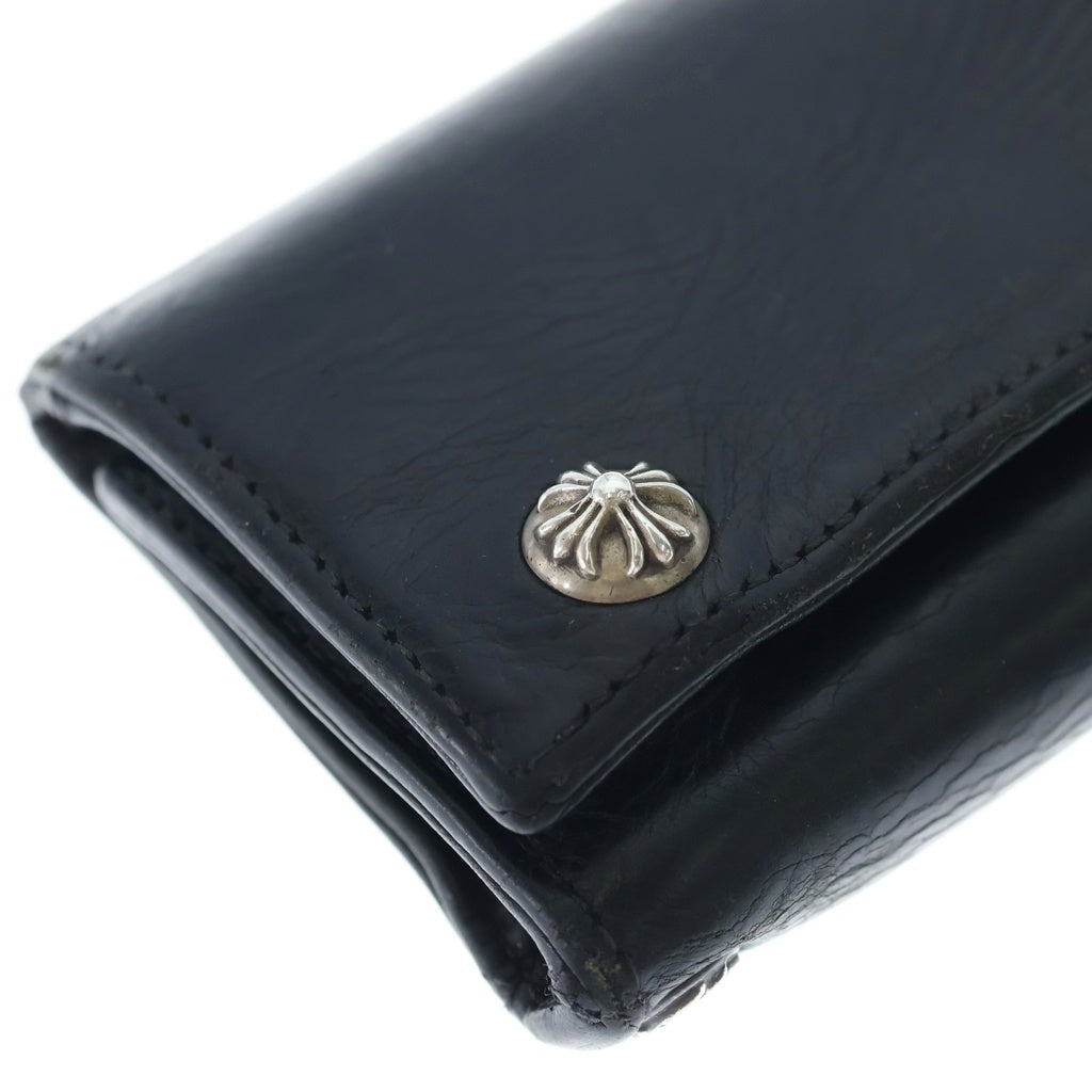 CHROME HEARTS(クロムハーツ) 3FOLD 3フォールド クロスボール レザーウォレット 財布 ブラック