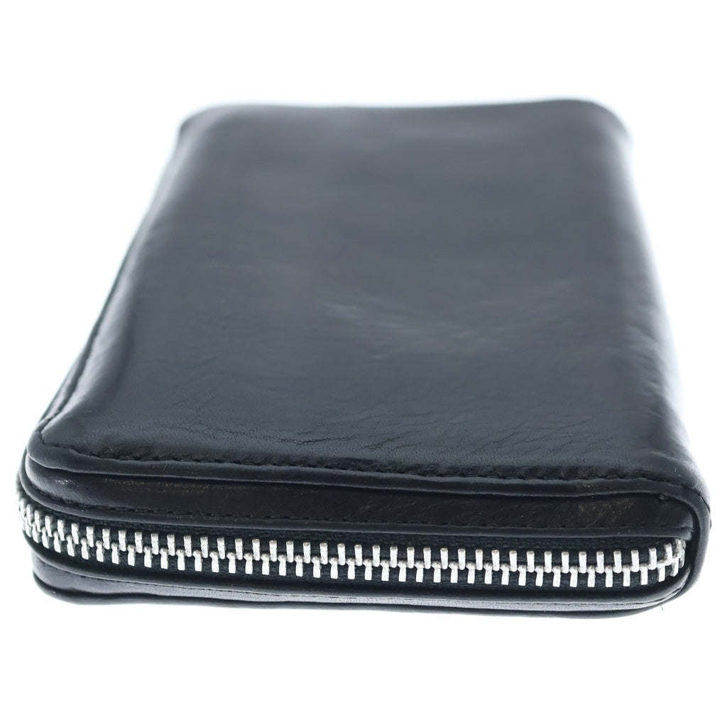 CHROME HEARTS(クロムハーツ) REC F ZIP PLANE プレーン ラウンドジップレザーウォレット 財布 ブラック BCA370