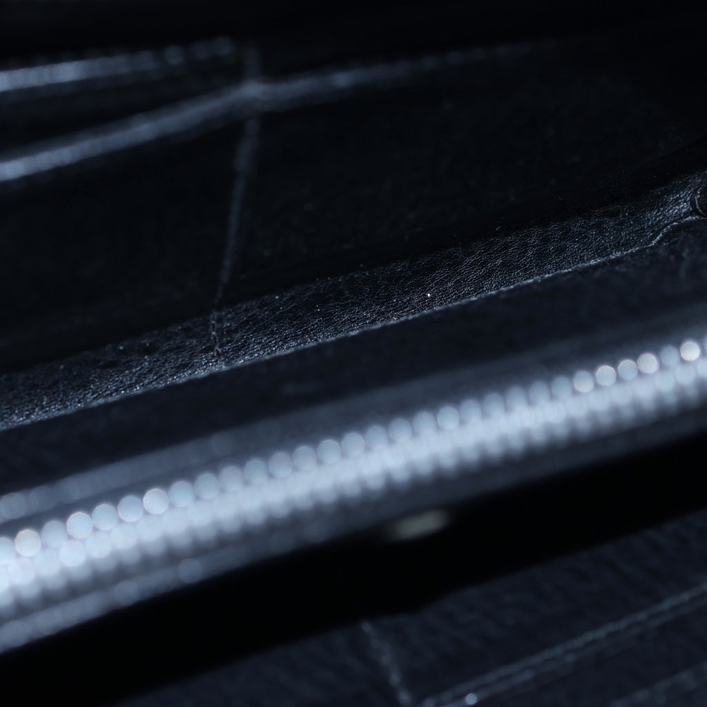 CHROME HEARTS(クロムハーツ) REC F ZIP PLANE プレーン ラウンドジップレザーウォレット 財布 ブラック BCA370
