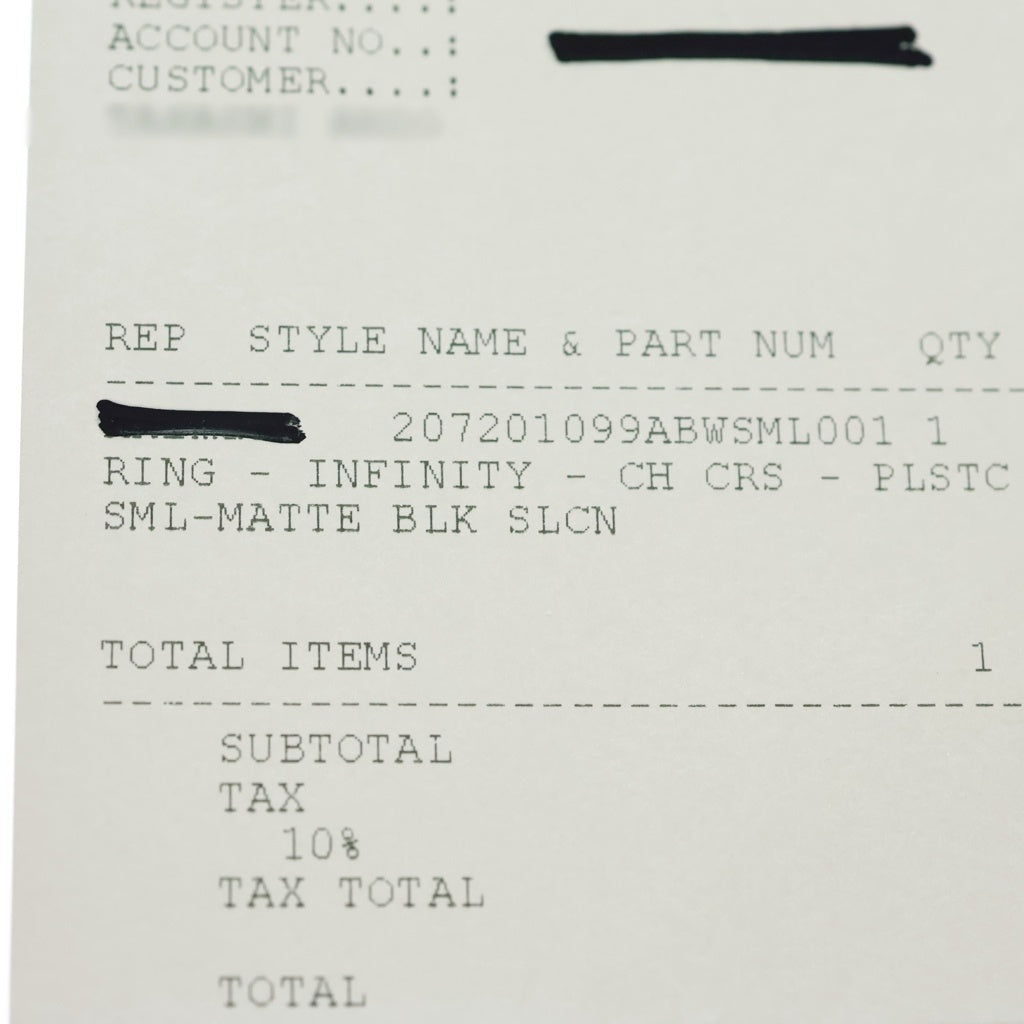 CHROME HEARTS(クロムハーツ) INFINITY CH CRS PLSTC インフィニティ CHクロス ラバーリング ブラック レディース