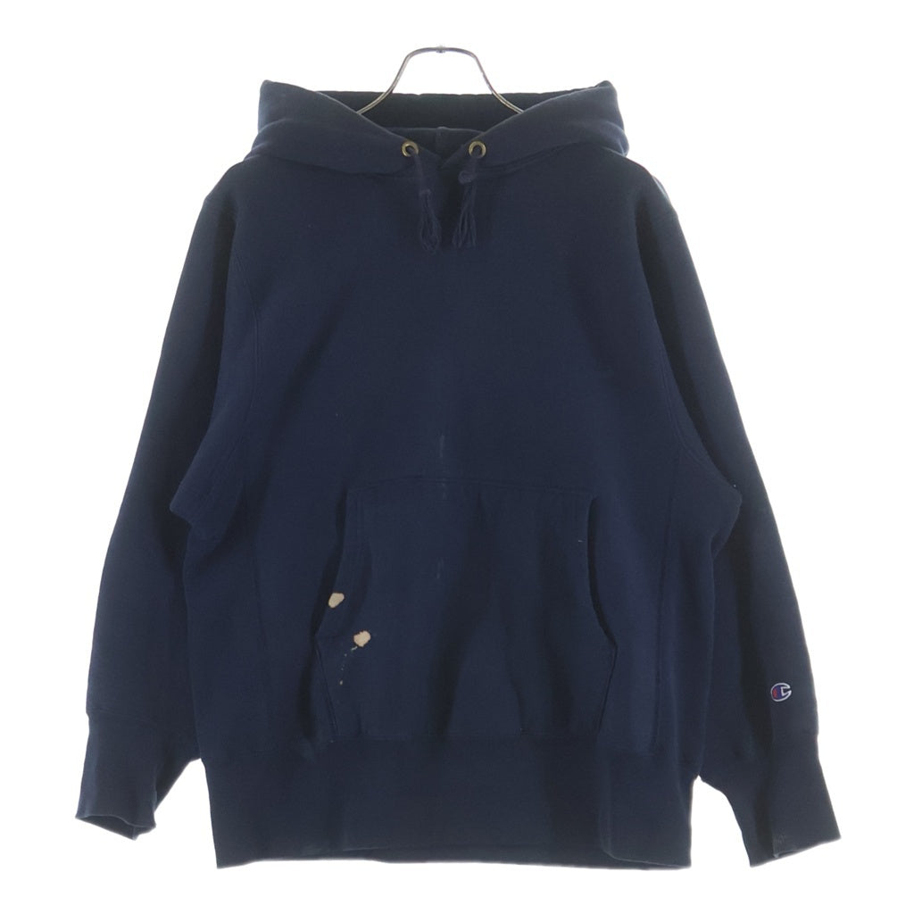 CHAMPION(チャンピオン) 90s REVERSE WEAVE 胸目無 リバースウィーブ プルオーバーパーカー ネイビー