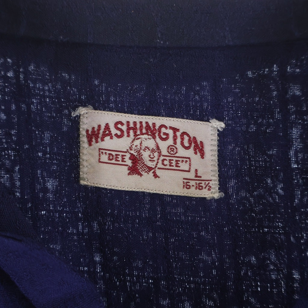 VINTAGE(ヴィンテージ) 60s WASHINGTON DEE CEE 袋襟 開襟 ダブルポケット レーヨンシャツ パープル