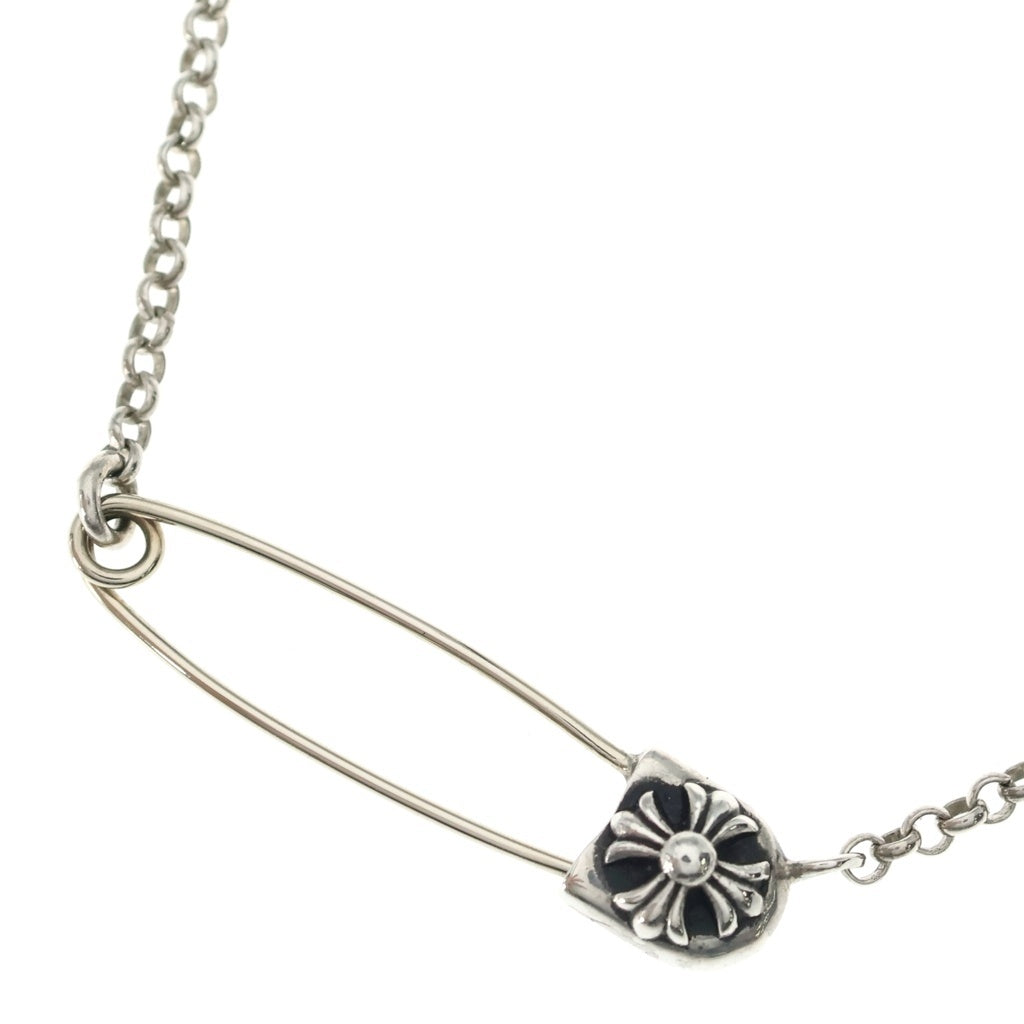 CHROME HEARTS(クロムハーツ) 16inch SAFETY PIN R16 セーフティピンロールチェーン シルバーネックレス