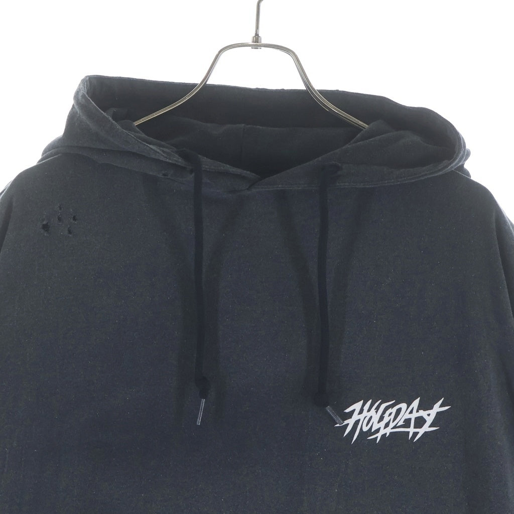 HOLIDAY(ホリデイ) SUPER FINE DRY DAMAGE L/S HOODED DRESS スーパーファイン ワンピース グレー