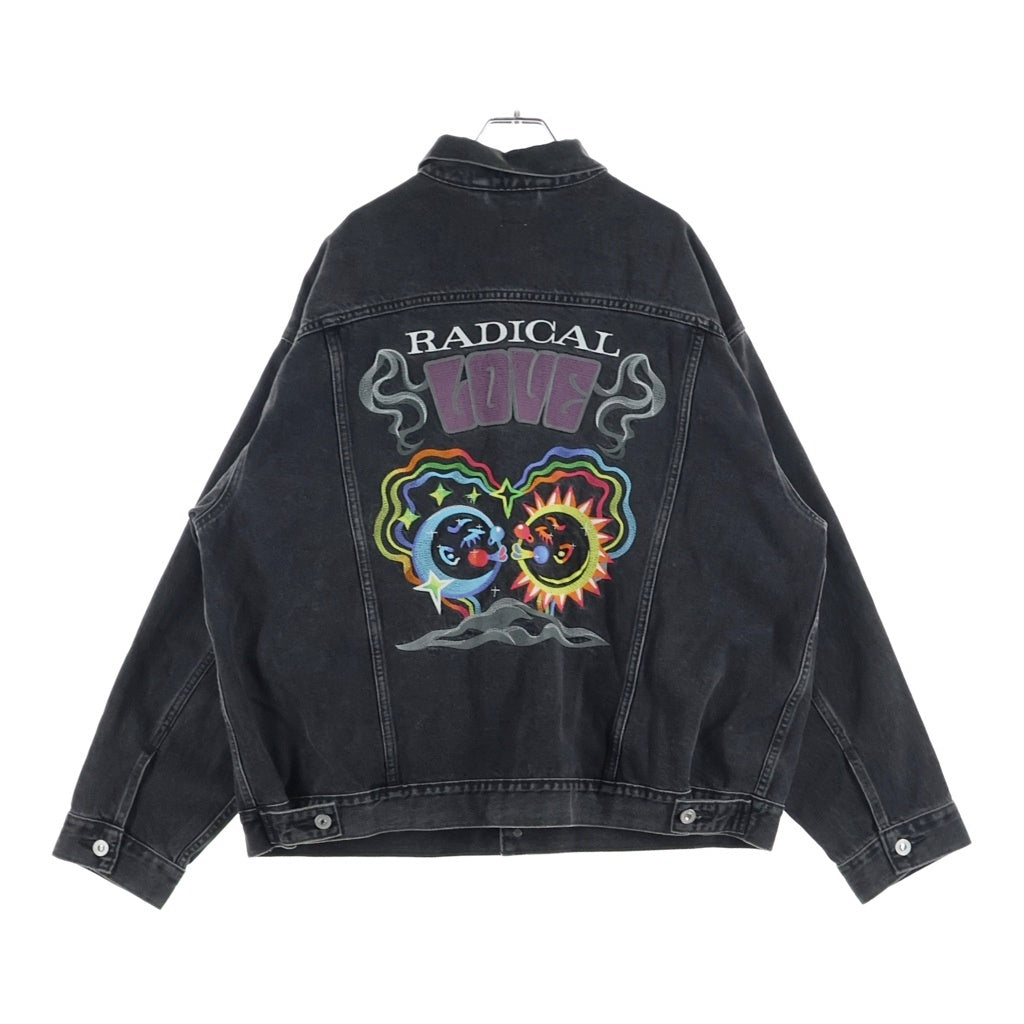 Levi's(リーバイス) Pride Liberation Radical Love Denim Trucker Jacket レインボータブ ポケット付 デニムジャケット ブラック